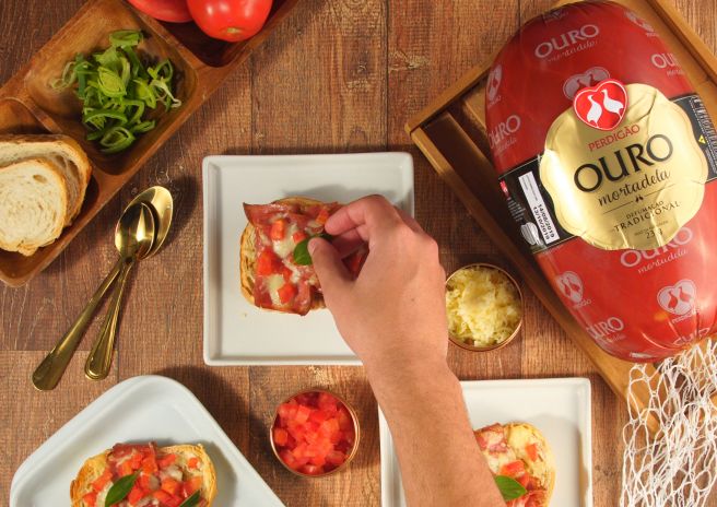 Brusqueta de Mortadela