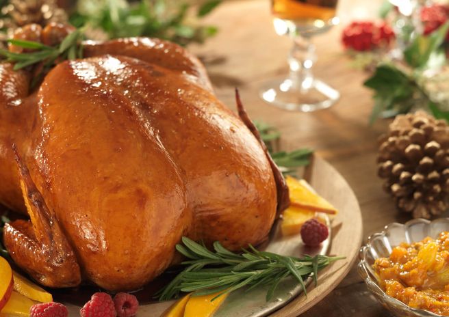 Chester Assa Fácil com Chutney de Manga e Especiarias