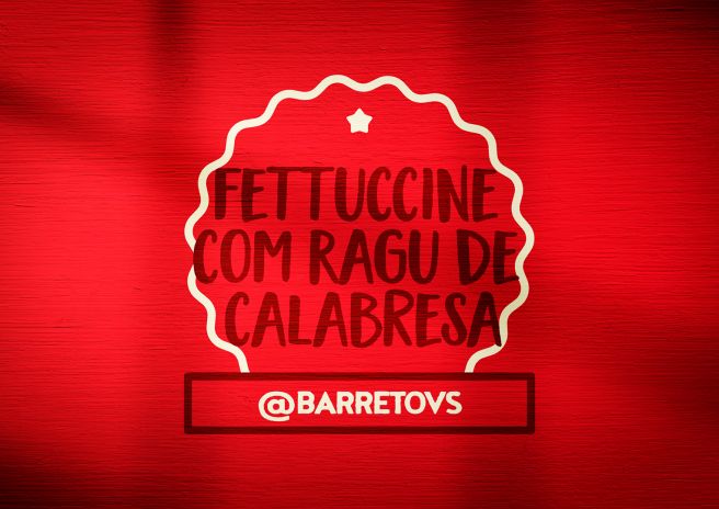 Fettuccine com Ragu de calabresa