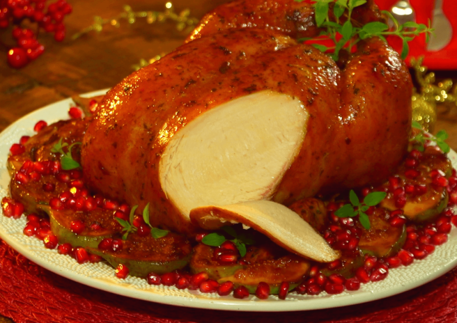 Chester Azeite e Ervas Decorado com Frutas