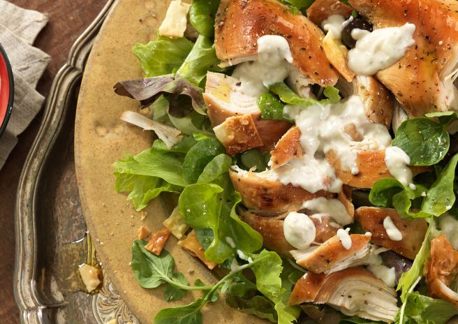 Assa Fácil Peito com Salada de Folhas