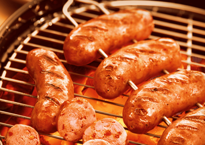 Linguiça Toscana Na Brasa e Antepasto de Pimentão