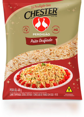 Peito de Chester® Perdigão Cozido Desfiado com Sabor Defumado