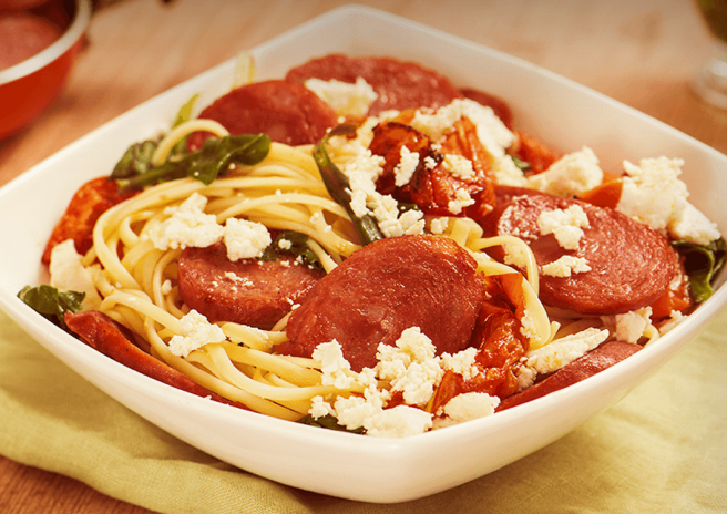 Macarrão Especial com Linguiça Paio