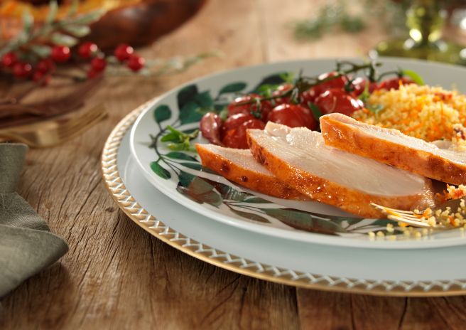 Chester Azeite e Ervas com cuscuz marroquino e tomate confit