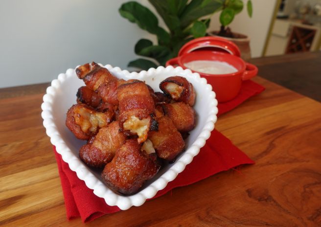 Petisco de Frango Caramelizado com Bacon