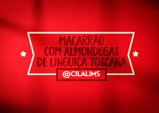 Macarrão com almôndegas de linguiça toscana