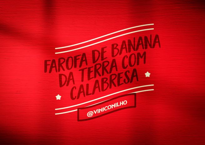 Farofa de banana da terra com calabresa