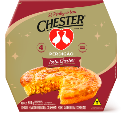 Torta Chester® com Calabresa e Molho Cheddar