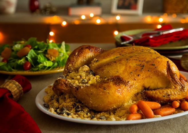 Chester Recheado com Farofa Festiva