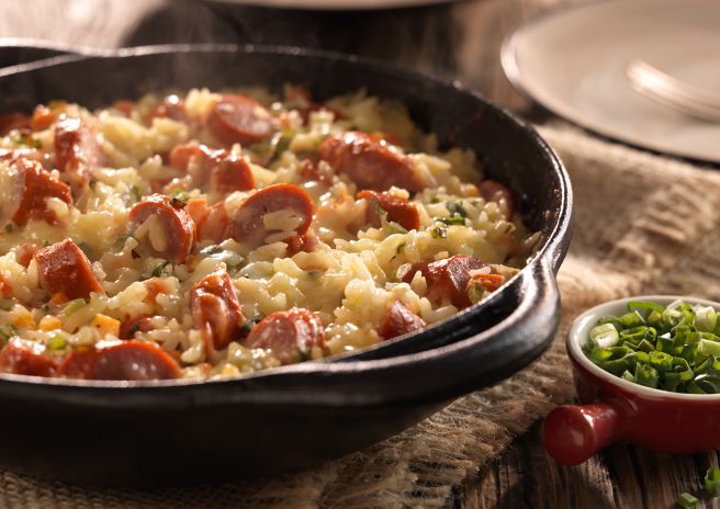 Arroz de Forno com Salsicha