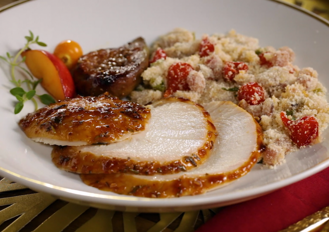 Chester Recheado com Farofa de Bacon