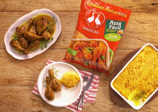 Coxa de Frango  com purê 3 queijos