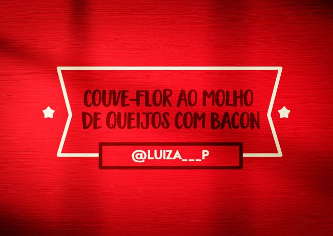 Couve-flor ao molho de queijos com bacon