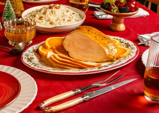 Peito de Chester® Perdigão com Molho de Laranja com Arroz de Amêndoas e Vinho Branco