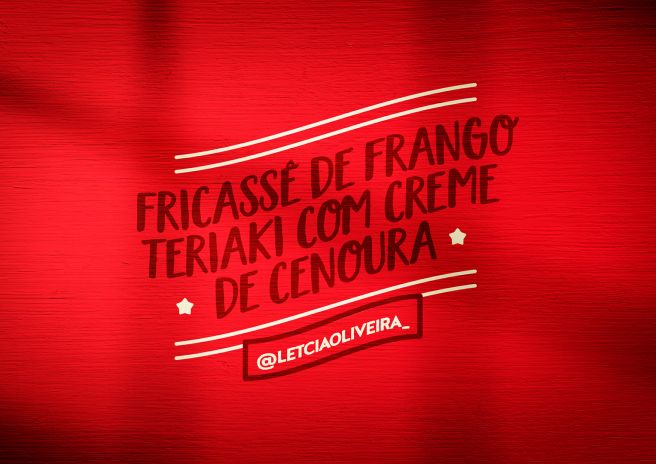 Fricassê de Frango Teriaki com Creme de Cenoura